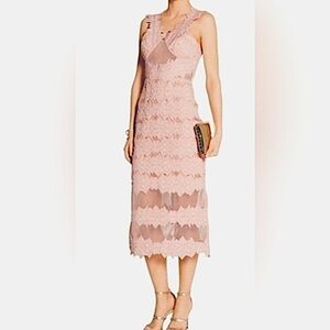 Jonathon Simkhai Burnout Brocade Midi Dress. Size 4.